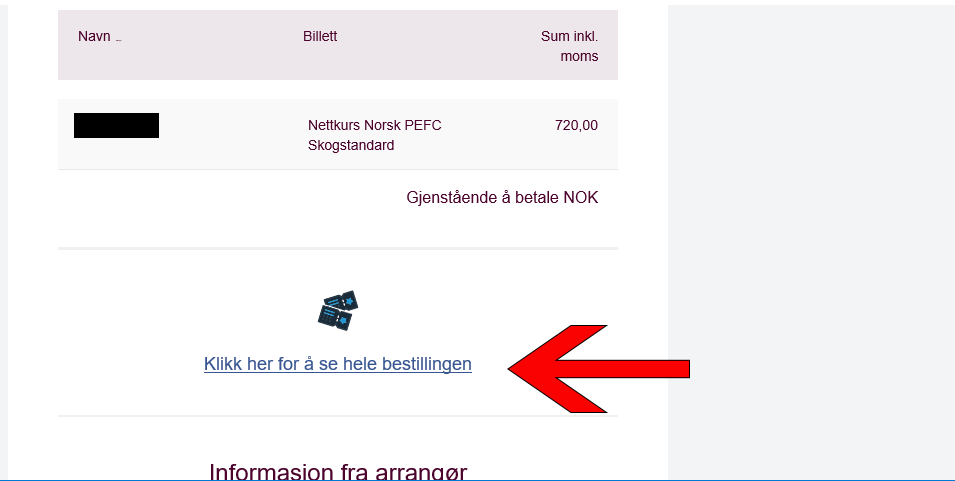 Klikk her for å se hele bestillingen